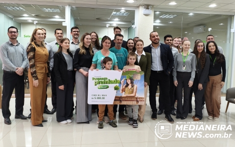 Imagem da notícia Agência Sicredi Pedro Soccol registra prêmio de R$ 5 mil pela segunda semana consecutiva
