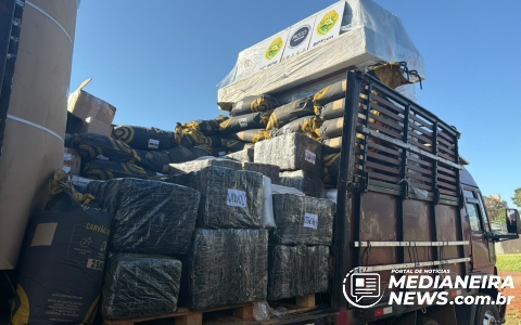 Imagem da notícia Caminhão com mais de 1,5 tonelada de maconha é apreendido na BR-277 em São Miguel