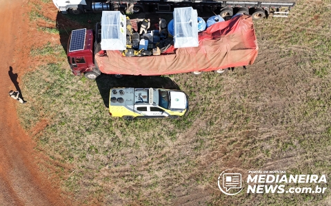 Imagem da notícia Caminhão com mais de 1,5 tonelada de maconha é apreendido na BR-277 em São Miguel