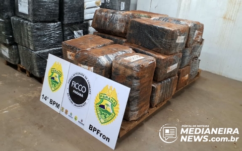 Imagem da notícia Mais de uma tonelada de maconha é apreendida em caminhão na BR-277, em Matelândia