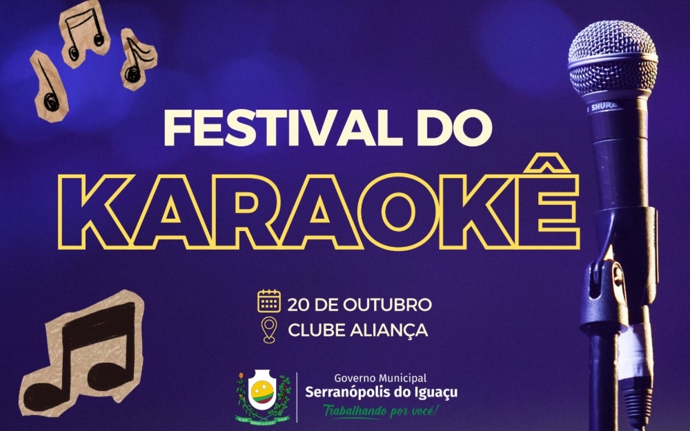 Imagem da notícia Festival de Karaokê de Serranópolis recebe inscrições até 16 de outubro