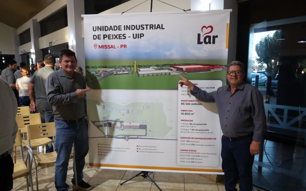 Imagem da notícia Frigorífico da Lar em Missal deve gerar 120 empregos na primeira etapa