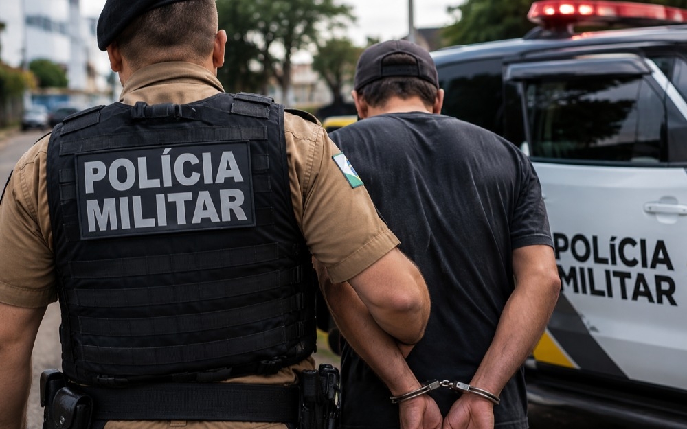 Imagem da notícia Homem com mandado de prisão é detido pela PM no Centro de Medianeira