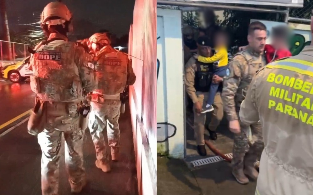 Imagem da notícia Invasão a CMEI em Curitiba: veja a sequência da ocorrência e do resgate de 13 crianças