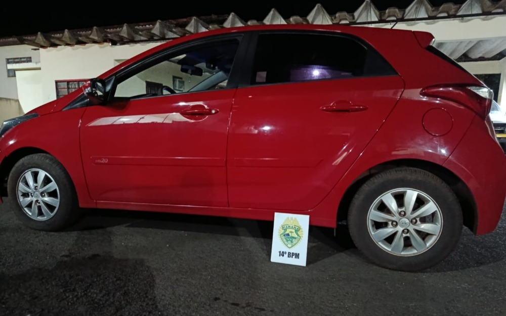Imagem da notícia PM recupera Hyundai HB20 roubado após perseguição em São Miguel do Iguaçu