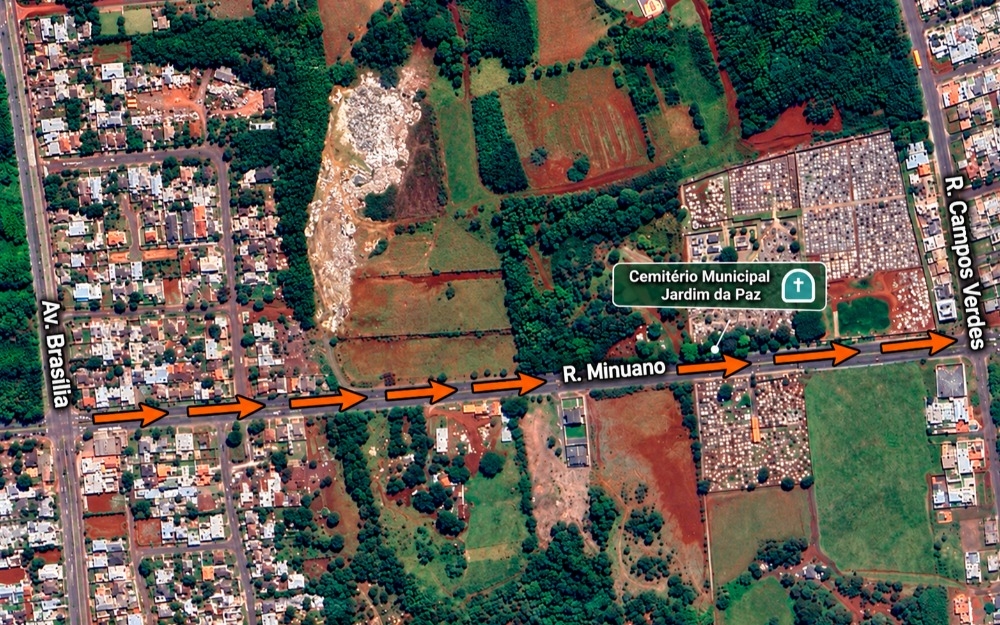 Rua Minuano terá sentido único no Dia de Finados em Medianeira