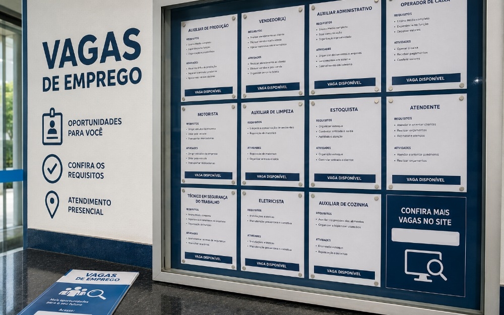 Imagem da notícia SINE de Medianeira divulga 80 funções com vagas nesta quinta-feira